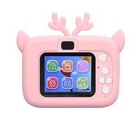 Appareil Photo Numérique pour Enfants, Caméra Selfie pour bébé, écran 2 Pouces, Mise au Point Automatique 20MP, Gradation Automatique pour Les Tout-Petits (Rose Jaune)