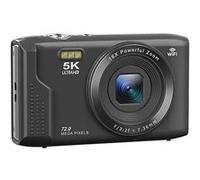 Appareil photo numérique pour enfants et élèves, 5K rétro et ultra-mince, sans carte SD, couleur noire