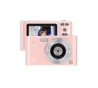 Appareil photo numérique pour enfants et élèves H15, style rétro 4K, sans carte SD, couleur rose