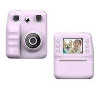 Appareil photo numérique pour enfants haute définition avec fonction d'impression + papier d'impression noir et blanc, couleur violette Blanc