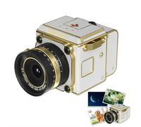 Appareil photo numérique rétro 4K à double objectif, mini caméra de vlogging portable, caméras CCD avec zoom numérique 16x pour débutants, adolescents et adultes (blanc)