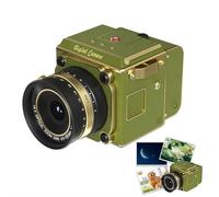 Appareil photo numérique rétro 4K à double objectif, mini caméra de vlogging portable, caméras CCD avec zoom numérique 16x pour débutants, adolescents et adultes (vert)