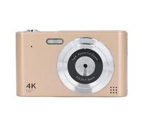 Appareil Photo Numérique Rétro, Objectif Macro, Appareil Photo Numérique 4K, écran 2,4 Pouces, Autofocus AF 48 MP avec Lampe de Poche LED pour la Photographie (Gold)