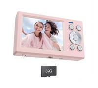 Appareil Photo numérique rétro Rose, Optique 16x, Double écran, imagerie Haute résolution pour Jeunes étudiants en Photographie