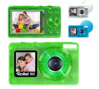 Appareil Photo Numérique Rollei Compactline Pocket Transparent Vert Caméra 4K 48MP avec Double Écran Zoom Numérique 18X Digital Camera Compact pour Enfants Débutants, Appareil-Photo-Digital-Camera