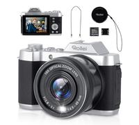 Appareil Photo Numérique, Rollei Powerflex 10x Rétro Digital Camera 64MP 4K avec Zoom Numérique 10X Écran IPS 2,88" Appareil Photo Compact avec 8 Modes et Batterie, Appareil-Photo-Numérique