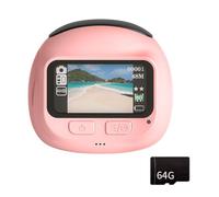 Appareil photo numérique rose dense avec transducteur 720p - Plusieurs tamis - Exemple pour les apprenants et les jeunes - Utilisation quotidienne - Caméra de voyage dense pour étudiant