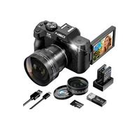Appareil photo numérique S100 64 MP 5K WiFi avec objectifs grand-angle et macro Noir