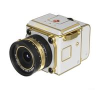 Appareil photo numérique vintage rétro 64 MP 4K FHD Mini caméra pour tous les âges, boîtier ABS, compatible avec carte SD, pour vlogging et photographie quotidienne, compact et léger (blanc)