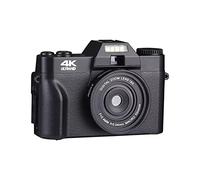 Appareil Photo numérique Vlogging Caméscope WiFi Webcam Grand Angle 16X Zoom Numérique 48MP Photographie Flip Screen(with 128GB,Only Black Camera)