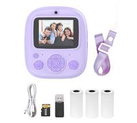 Appareil photo par Bambini Stampante Termica istantanea Schermo da 2,4 pollici Appareil photo numérique Support Minuterie Ripresa 1080P/720P Registrazione Vidéo Stampa Termica Senza inchiostro Con 3