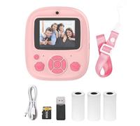 Appareil photo par Bambini Stampante Termica istantanea Schermo da 2,4 pollici Appareil photo numérique Support Minuterie Ripresa 1080P/720P Registrazione Vidéo Stampa Termica Senza inchiostro Con 3