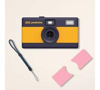 Appareil photo peeksme jaune + 1 paire de clips rose + 1 lanière bleue