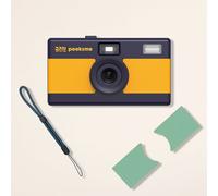 Appareil photo peeksme jaune + 1 paire de clips vert + 1 lanière bleue