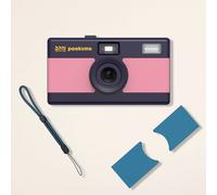 Appareil photo peeksme rose + 1 paire de clips bleu + 1 lanière bleue