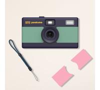 Appareil photo peeksme vert + 1 paire de clips rose + 1 lanière bleue