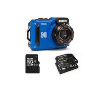 Kodak Appareil photo compact Pixpro WPZ2 – Pack +2 batteries +1 carte SD, 16MP, étanche 15m, Bleu