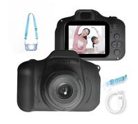 Appareil Photo pour Enfant - Passion Bébé Caméra Numérique Enfant avec Carte SD 32 Go pour Noël Anniversaire (Noir,SD 32GB+Étui en Silicone)