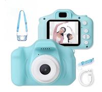 Appareil Photo pour Enfant - Passion Bébé Caméra Numérique Enfant avec Carte SD 32 Go pour Noël Anniversaire (Vert,SD 32GB+Étui en Silicone)