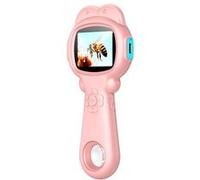 Appareil photo pour enfants,Aiorber microscope numérique, photo et vidéo + jeux, agrandissement HD du monde microscopique, rose rose