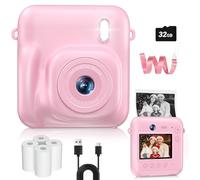 Appareil photo pour enfants, appareil photo numérique à double objectif 48 MP pour filles et garçons, cadeaux de Noël et d'anniversaire, caméras instantanées selfie 1080p pour enfants, vidéo portable