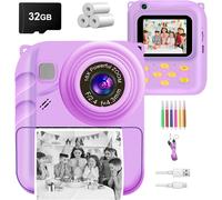 Appareil photo pour enfants de 3 à 8 ans ¿ Caméscope vidéo pour enfants avec jolie coque et carte SD de 32 Go pour filles et garçons (bleu)
