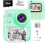 Appareil photo pour enfants de 3 à 8 ans ¿ Caméscope vidéo pour enfants avec jolie coque et carte SD de 32 Go pour filles et garçons (bleu)