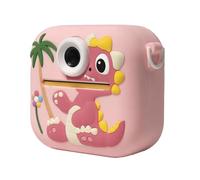 Appareil photo pour enfants en forme de dinosaure - Imprimante photo instantanée - Enregistreur vidéo 1080p - Affichage 6,1 cm - Batterie 400 mAh - Outil d'apprentissage ludique - Pour enfants