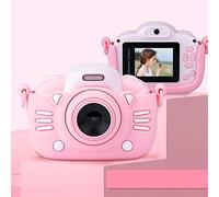 Appareil Photo pour Enfants Mini Caméra Mini Caméra Numérique Améliorée, Caméra Vidéo HD 1080P pour Enfants, Cadeau d'anniversaire pour Enfants-Rose__Carte TF De 32 Go