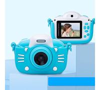 Appareil Photo pour Enfants Mini Caméra Mini Caméra Numérique Améliorée, Caméra Vidéo HD 1080P pour Enfants, Cadeau d'anniversaire pour Enfants-Bleu__Carte TF De 32 Go
