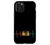 Appareil Photo Reflex analogique Vintage avec Battement de cœur Coque pour iPhone 11 Pro