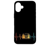 Appareil Photo Reflex analogique Vintage avec Battement de cœur Coque pour iPhone 16 Plus