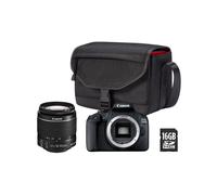 Canon EOS 2000D BK 18-55 IS + SB130 +16GB EU26 Kit d'appareil-photo SLR 24,1 MP CMOS 6000 x 4000 pixels Noir