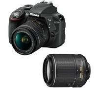 Appareil photo reflex Nikon D3300 + AF-P 18 - 55 mm VR + 55 - 200 mm VR Noir G