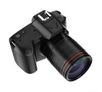Appareil photo reflex numérique D5 avec double objectif, zoom 16x, ouverture F2.7 pour faible luminosité, écran tactile de 3,0", enregistrement vidéo 4K, contrôle WiFi pour vlogging et (noir)