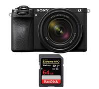 Appareil photo sans miroir Sony a6700 + objectif Sony E 18-135mm F 3.5-5.6 OSS + SanDisk 64Go Extreme Pro SDXC UHS-II U3 V90 300 Mo/s