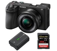Appareil photo sans miroir Sony a6700+objectif Sony E PZ 16-50mm F 3,5-5,6 OSS+batterie Sony NP-FZ100+SanDisk 256 Go Extreme Pro SDXC UHS-II U3 V90 300 Mo/s