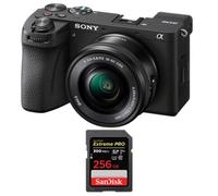Appareil photo sans miroir Sony a6700 + Objectif Sony E PZ 16-50 mm F 3,5-5,6 OSS (noir) + SanDisk 256 Go Extreme Pro SDXC UHS-II U3 V90 300 Mo/s Noir G