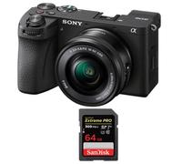 Appareil photo sans miroir Sony a6700+objectif Sony E PZ 16-50mm F 3.5-5.6 OSS+SanDisk 64Go Extreme Pro SDXC UHS-II U3 V90 300 Mo/s