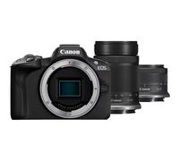 Appareil photo Système sans miroir Canon EOS R50 sans miroir - 24.2 MP - APS-C - 4K / 30 pi/s - 2.5x zoom optique objectif RF-S 18 - 45mm F4.5 - 6.3 IS STM, 55 - 210 mm F5.0-7.1 IS STM - Wi-Fi...