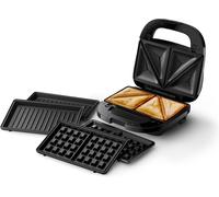 Appareil polyvalent pour sandwichs, paninis et gaufres 750 W