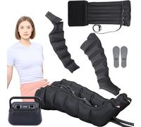 Appareil pressothérapie - Botte drainage lymphatique jambes - Pressothérapie lymphatique abdomen - 6 chambres, minuteur 0-30 min, pression 0-240 MHg réglable