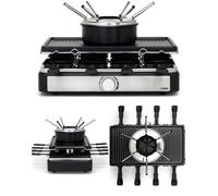 Appareil Raclette - HQ - 1400W - 8 personnes - Grill amovible - Thermostat ajustable