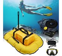Appareil Respiratoire De Plongée électrique, Respirateur De Fond Gonflable, Détendeur De Plongée, Appareil De Plongée Amovible, pour La Plongée Loisir Et La Pêche,Yellow-D400