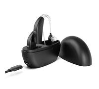 Appareil sonore numérique (paire de 2) d'amélioration personnelle, rechargeable avec une autonomie d'une journée, noir