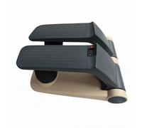 Appareil Step avec Élastique sans, Bleu Spatial avec Beige | Compact, Stepper Pneumatique avec Résistance, Antidérapant, pour Appartement, Maison, Bureau