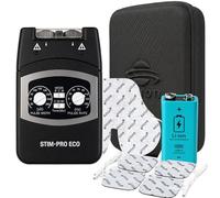 Appareil TENS 2 canaux STIM PRO ECO - Appareil TENS manuel compact et puissant pour la thérapie de la douleur avec 4 électrodes de 5x5 cm - paramètres réglables - axion (9V Akku)