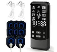 Appareil TENS EMS Électrostimulateur Rechargeable, Appareil Électrostimulation avec 24 Programmes (TENS/EMS/Massage), 30 Niveaux d'Intensité, Appareil Massage Anti Douleur pour Soulagement Musculaire