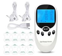 Appareil TENS/EMS pour Traitement de la Douleur, Simulateur de Rrègles avec 6 Modes et 11 Intensités, Electrodes Tenzgeraet pour Le Renforcement Musculaire et Le Soulagement de la Douleur