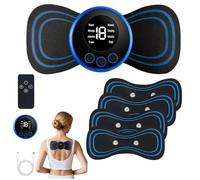 Appareil TENS sans fil pour soulager la douleur, stimulateur musculaire et nerveux avec 8 modes, 19 niveaux, 3 coussinets en gel réutilisables, unité TENS rechargeable pour le cou, les épaules, le dos